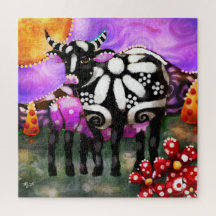 Mamma e Bebê Vaca Abstrata e Caprichosa Fazenda Di