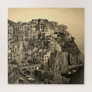 Quebra-cabeça Manarola em Sepia Tones - Itália - 20x20 - 676 pcs