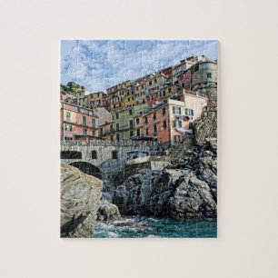 Quebra-cabeça Manarola Itália Viagem Adventure - 8x10 - 110 pc