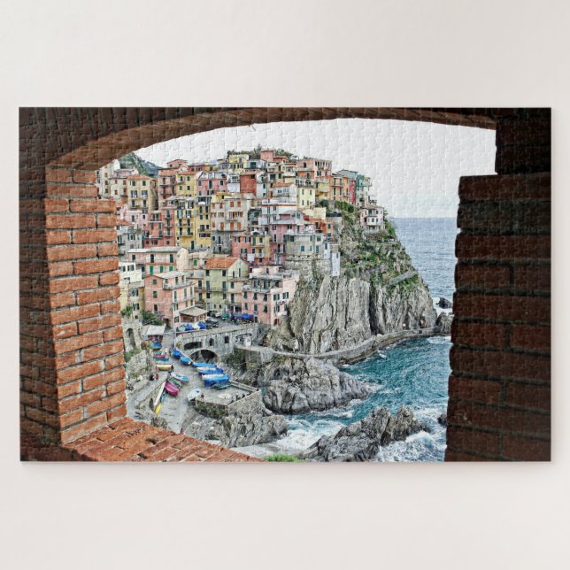 Quebra-cabeça Manarola, Itália - Visão do Windows - 20x30 -1014  (Horizontal)