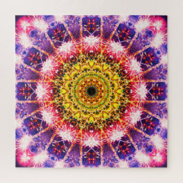 Quebra-cabeça Mandala brilhante dos fogos-de-artifício