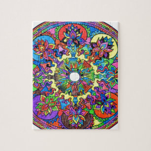 Quebra-cabeça Mandala colorida