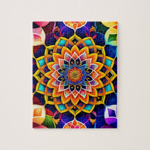 Quebra-cabeça Mandala Colorida