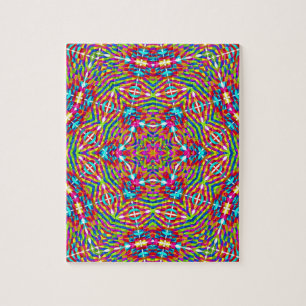 Quebra-cabeça Mandala colorido emaranhado