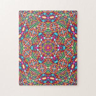 Quebra-cabeça Mandala colorido emaranhado