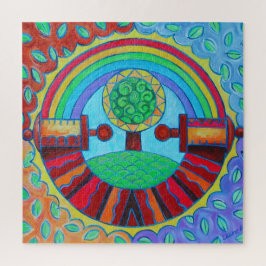 Quebra-cabeça Mandala do Arco-íris