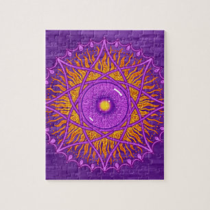 Quebra-cabeça mandala do roxo do osholo