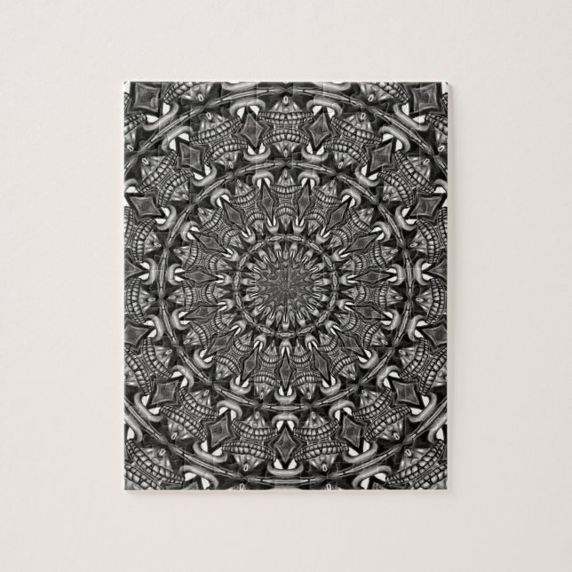 Quebra-cabeça Mandala Monocromático (Vertical)