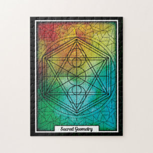 Quebra-cabeça Mandala Personalizada da Geometria Sagrada