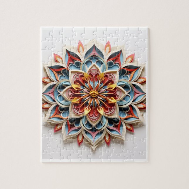 Quebra-cabeça Mandala Quebra-cabeça, 8" x 10", 110 peças (Vertical)