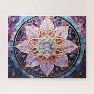 Quebra-cabeça Mandala - Rosa - Roxo