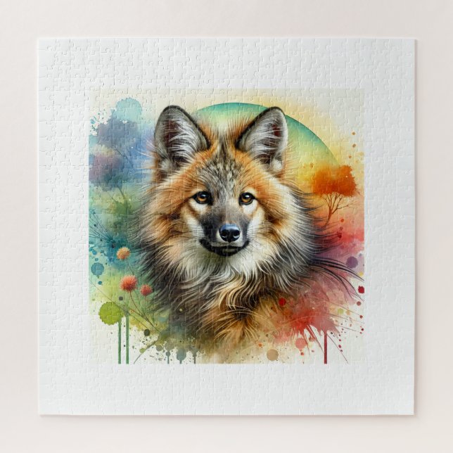 Quebra-cabeça Maned Wolf 210624AREF112 - Watercolor (Vertical)