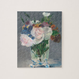 Quebra-cabeça Manet   Flores num Vaso Cristal, c.1882