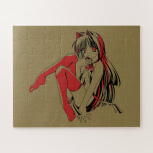 Quebra-cabeça Mangá R & B, Anime Loli Gata Neko Furry