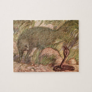 Quebra-cabeça Mangusto e Cobra por Sargent, Animal Selvagem Vint