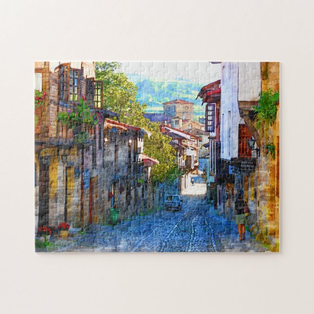 Quebra-cabeça Manhã em Santillana del Mar - A Verdadeira Espanha (Horizontal)