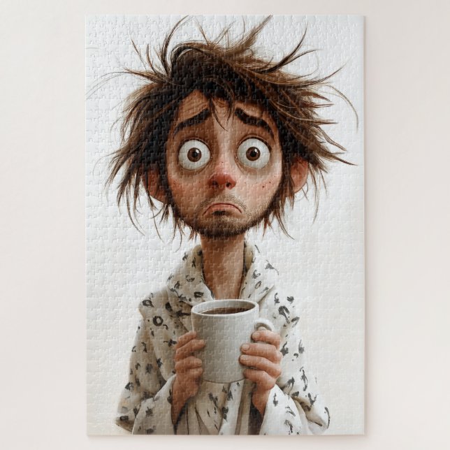 Quebra-cabeça Manhã Madness: Café Primeiro, Perguntas Depois (Vertical)