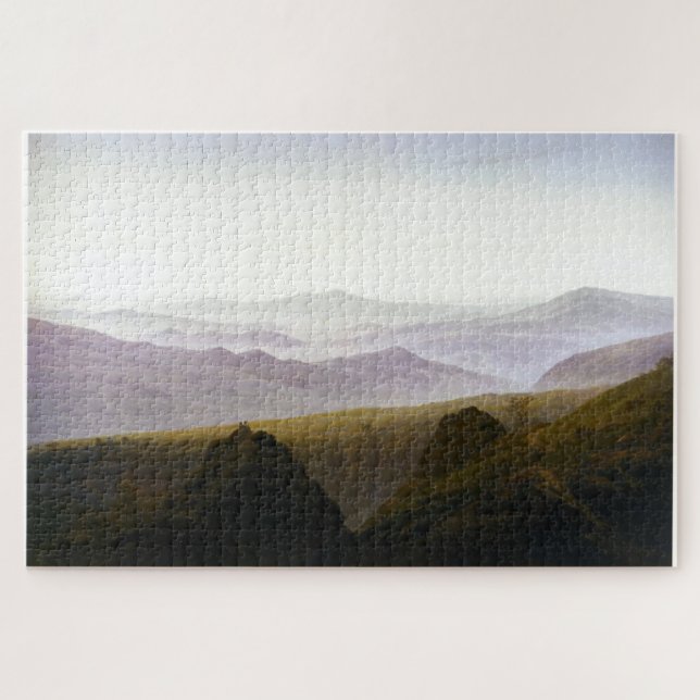 Quebra-cabeça Manhã nas Montanhas - Caspar David Friedrich (Horizontal)