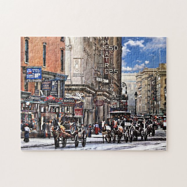 Quebra-cabeça Manhattan NY – Long Acre Square Nova York c1905 (Horizontal)