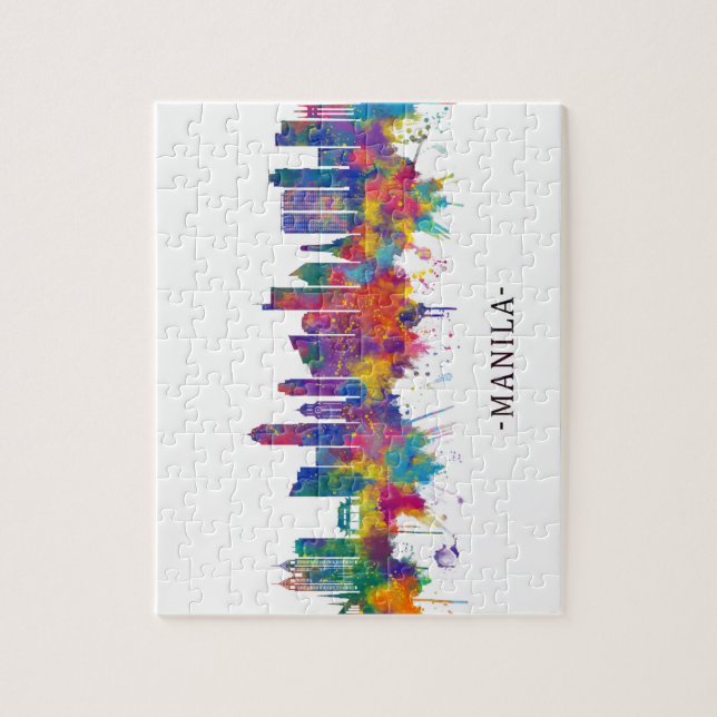 Quebra-cabeça Manila Filipinas Skyline (Vertical)