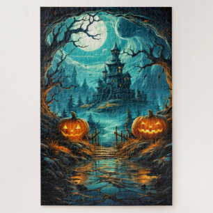 Quebra-cabeça Mansão Assombrada Spooky Feliz Dia das Bruxas