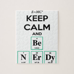 Quebra-cabeça Mantenha a calma e seja presentes Nerdy