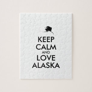 Quebra-cabeça MANTER CALM e AMAR ALASKA personalizáveis