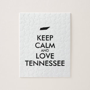 Quebra-cabeça Manter calmo e amar o tennessee personalizável