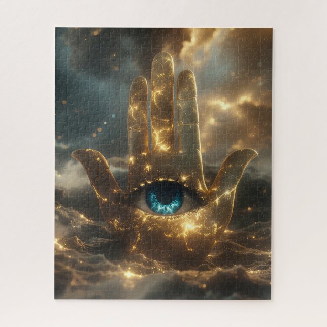 QUEBRA-CABEÇA MÃO DE FÁTIMA – MÃO DE HAMSA – ZEN BUDISMO (Vertical)