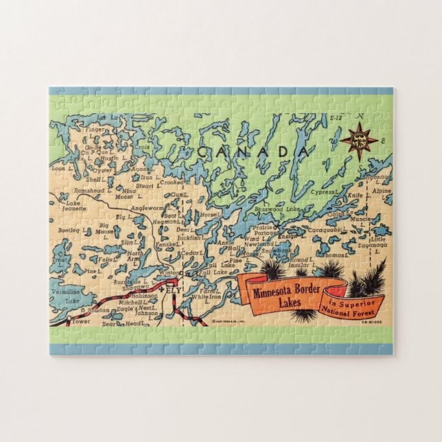 Quebra-cabeça Map Mug de Lagos Minnesota (Horizontal)