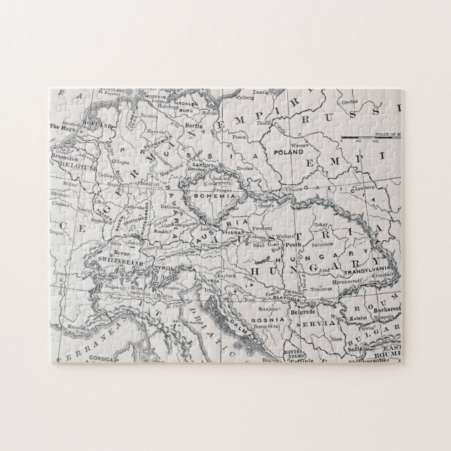 QUEBRA-CABEÇA MAPA: ALEMANHA E ÁUSTRIA (Horizontal)