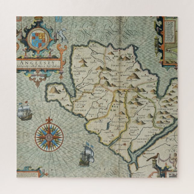 Quebra-cabeça Mapa antigo antigo inspirado (7) (Vertical)