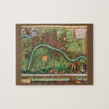 Mapa Antigo das Ruas de Londres por Johannes de Ra