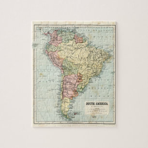 Quebra-cabeça Mapa antigo de Ámérica do Sul