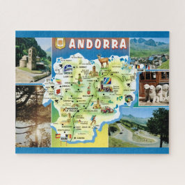 Quebra-cabeça Mapa Antigo de Andorra 