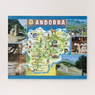 Quebra-cabeça Mapa Antigo de Andorra 