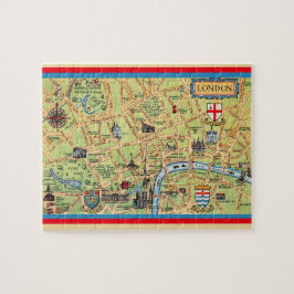Quebra-cabeça Mapa Antigo de Londres 8x10 Puzzle