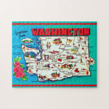 Mapa Antigo de Washington
