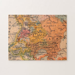 Quebra-cabeça Mapa bonito e antigo da Europa
