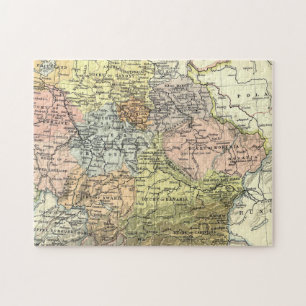 Quebra-cabeça Mapa bonito e antigo da Europa
