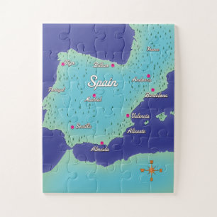 Quebra-cabeça Mapa clássico de Espanhas