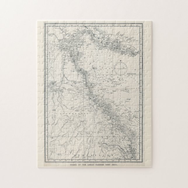 Quebra-cabeça Mapa da área de recife da barreira do Excelente (Vertical)