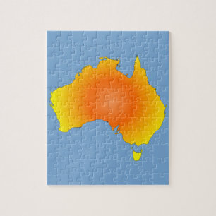 Quebra-cabeça Mapa da Austrália Sunny