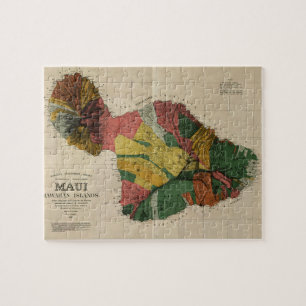 Quebra-cabeça Mapa da avaliação de Maui - Havaí do Antiquaria