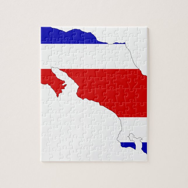 Quebra-cabeça Mapa da bandeira de Costa Rica (Vertical)
