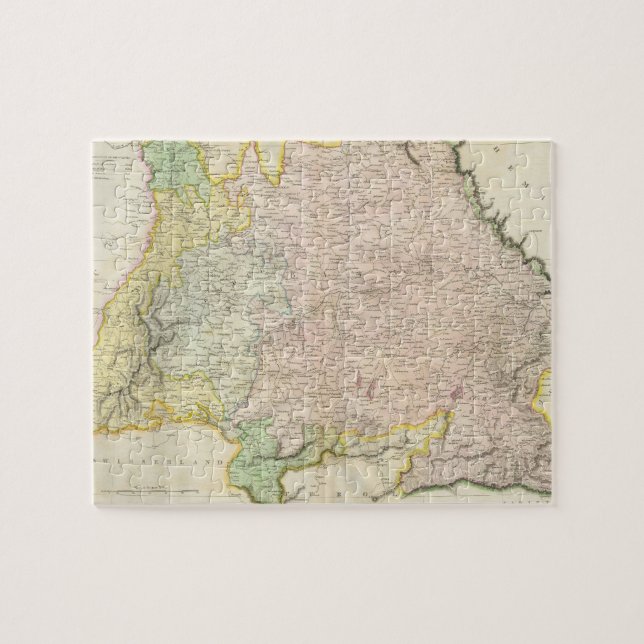 Quebra-cabeça Mapa da Baviera Alemanha (1814) (Horizontal)