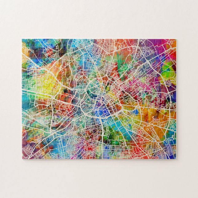 Quebra-cabeça Mapa da cidade da rua de Manchester Inglaterra (Horizontal)