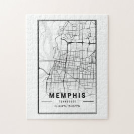 Quebra-cabeça Mapa da cidade de Viagem das cidades do Tennessee 