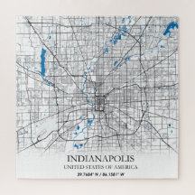 Mapa da Cidade Viagem de Indianapolis Indiana EUA