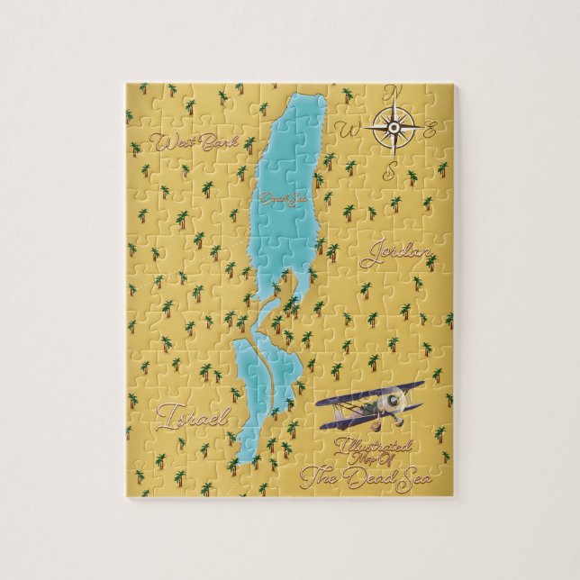 Quebra-cabeça Mapa da colheita do Mar do Morto (Vertical)